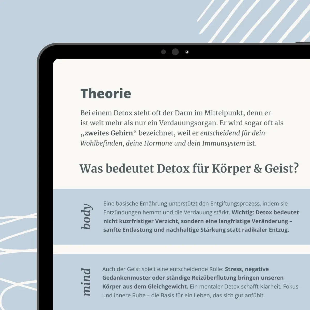 01/12 – Detox für Körper und Geist: Einmal alles auf Reset!
